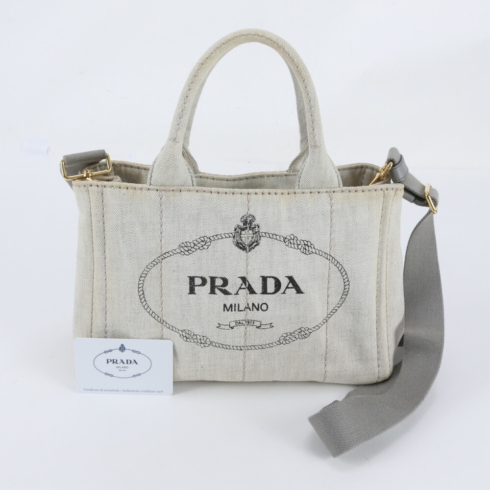 Prada Canapa 1BG439 2-Way Shoulder Bag/Handbag/Tote Bag for Women (Comes with...